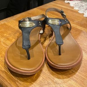 Michael Kors Leather Sandal Lego in front size 8.5